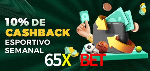 10% de bônus de cashback na 65X Bet